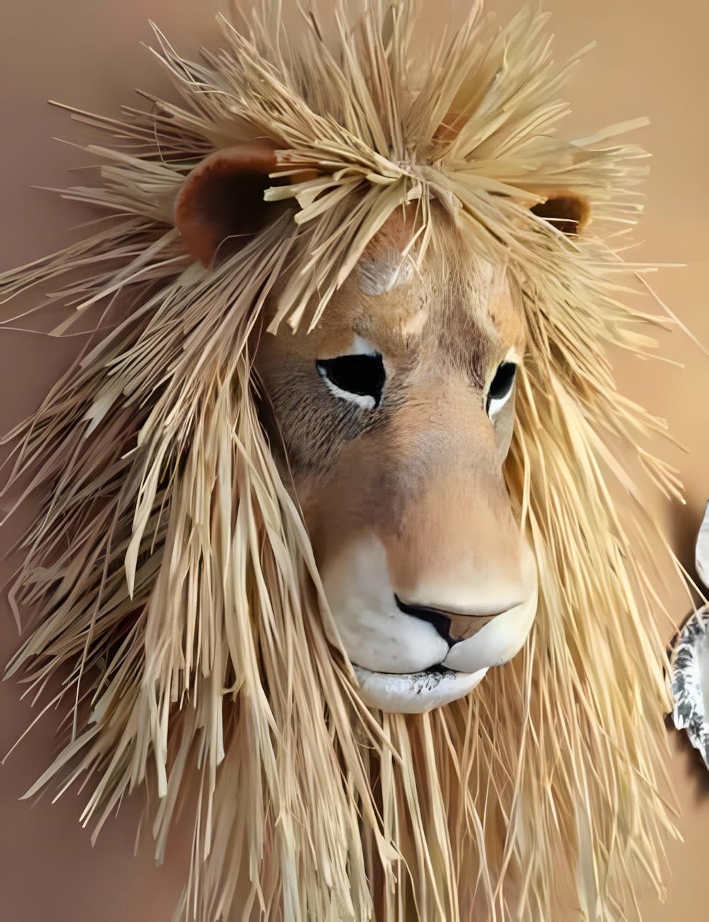 Lion Mask Pattern for Paper Mache