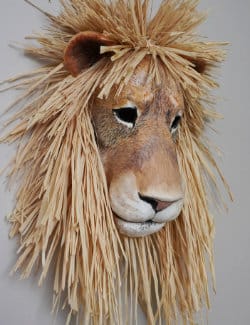 Pattern for lion mask or wall sculpture