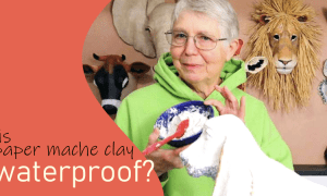 Is paper mache clay waterproof?