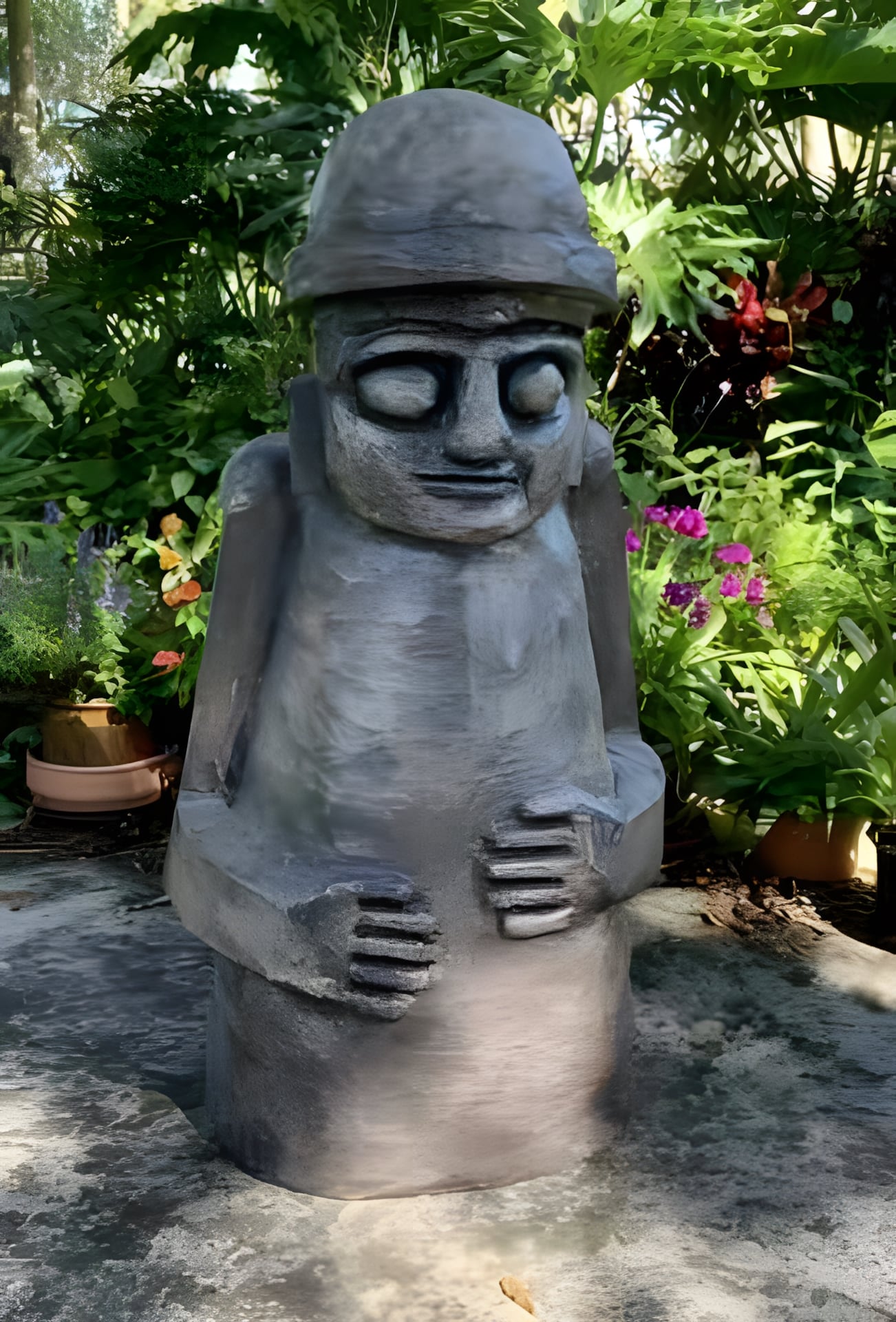 paper mache Dol hareubang statue