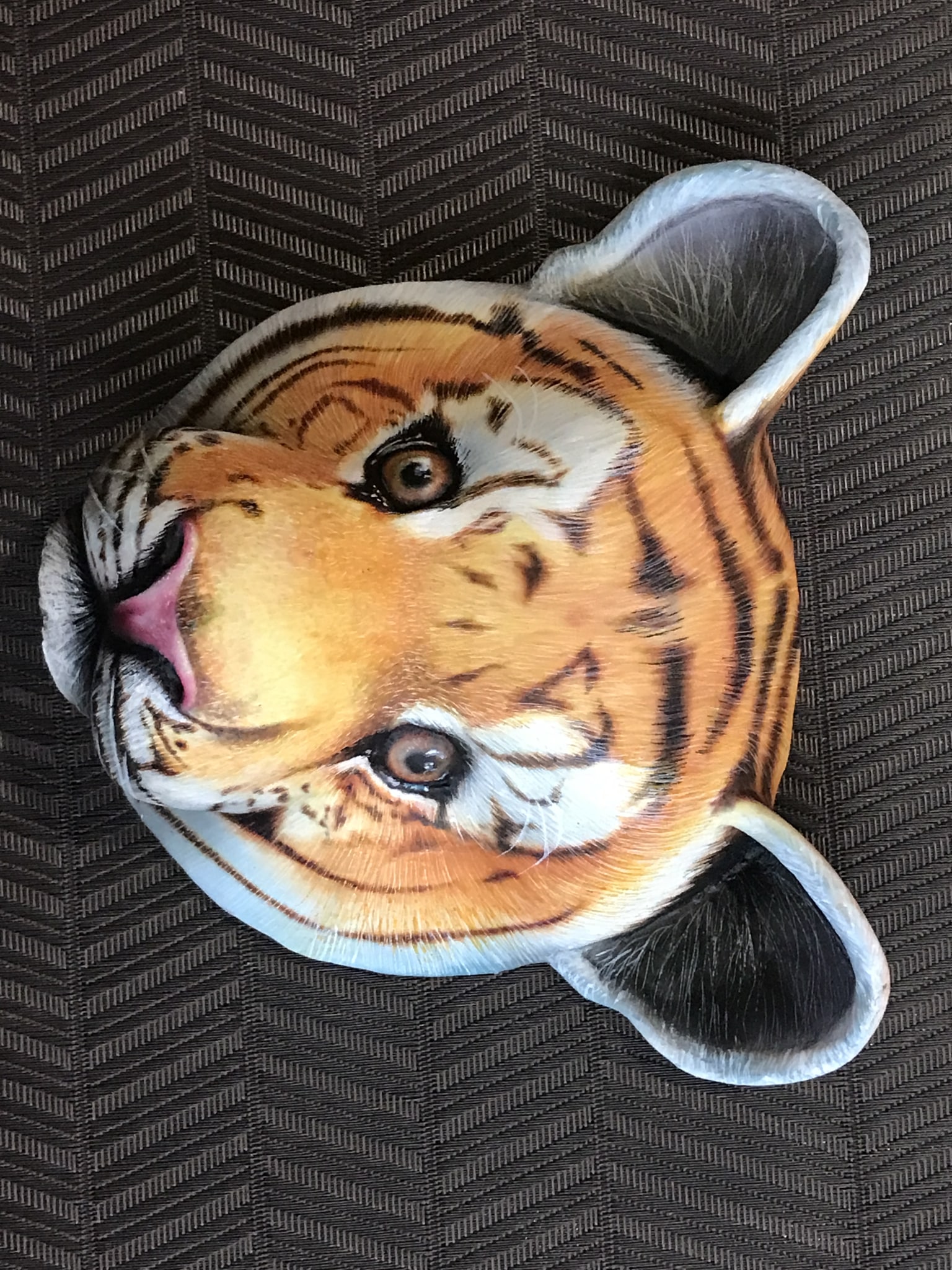 Tiger cub mask painted with air brush