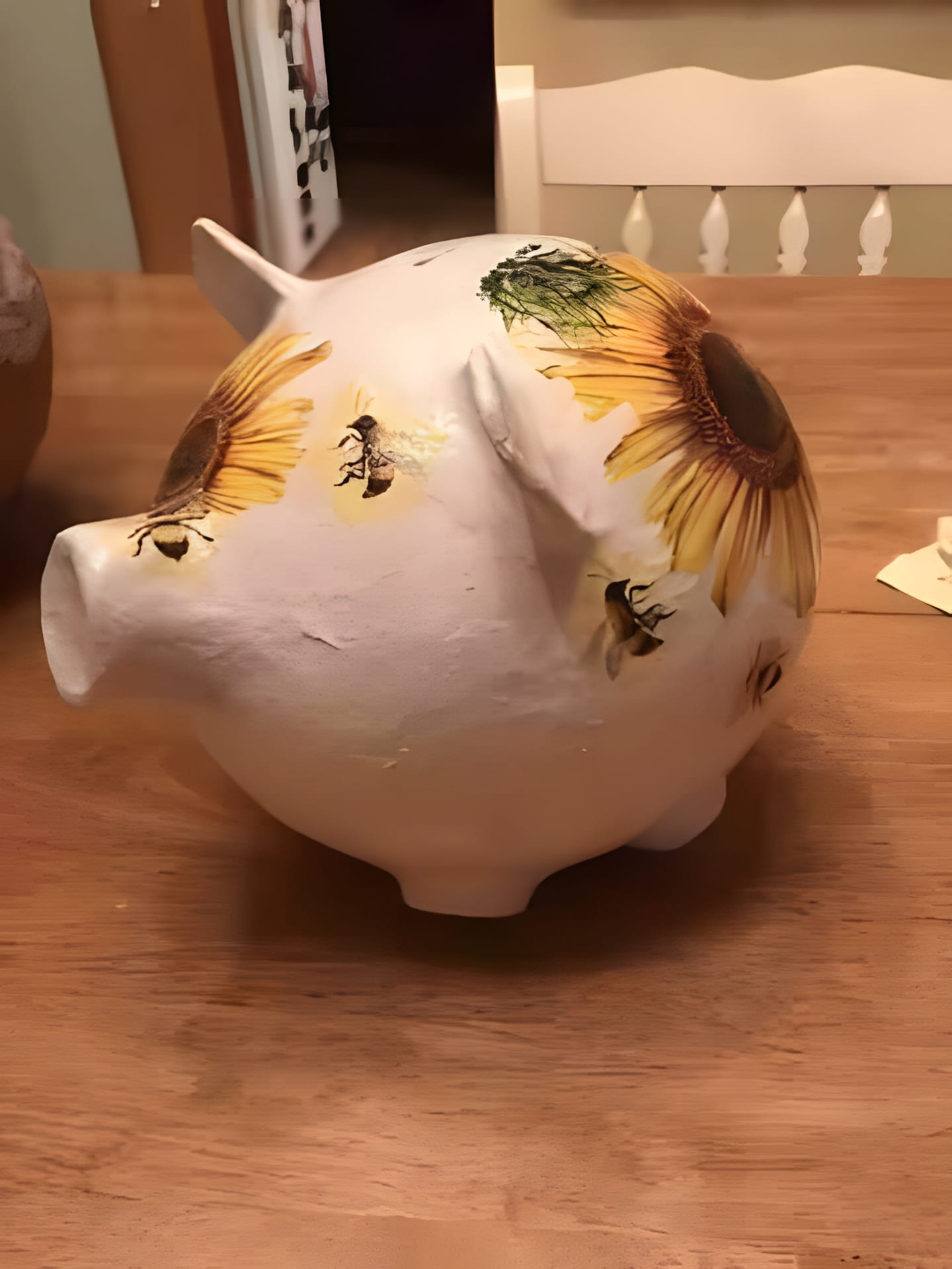 Sunflower piggy bank…