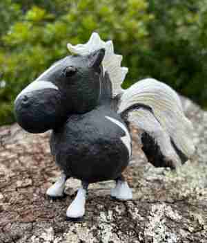 Thunderstruck again 2 Thunderneare, paper mache pony made by Rhonda Ward