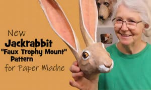 Jackrabbit wall sculpture pattern