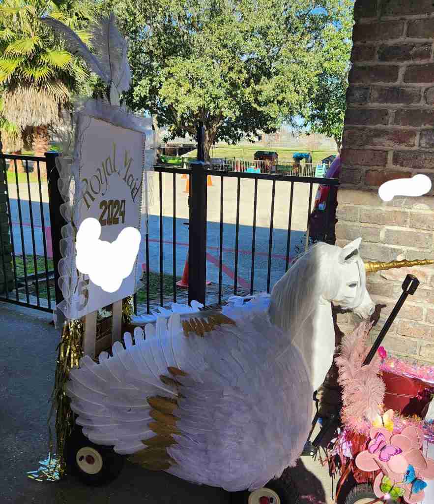 Mardi Gras Flying Unicorn 2 Mardi Gras Flying Unicorn made by Kayla Odom