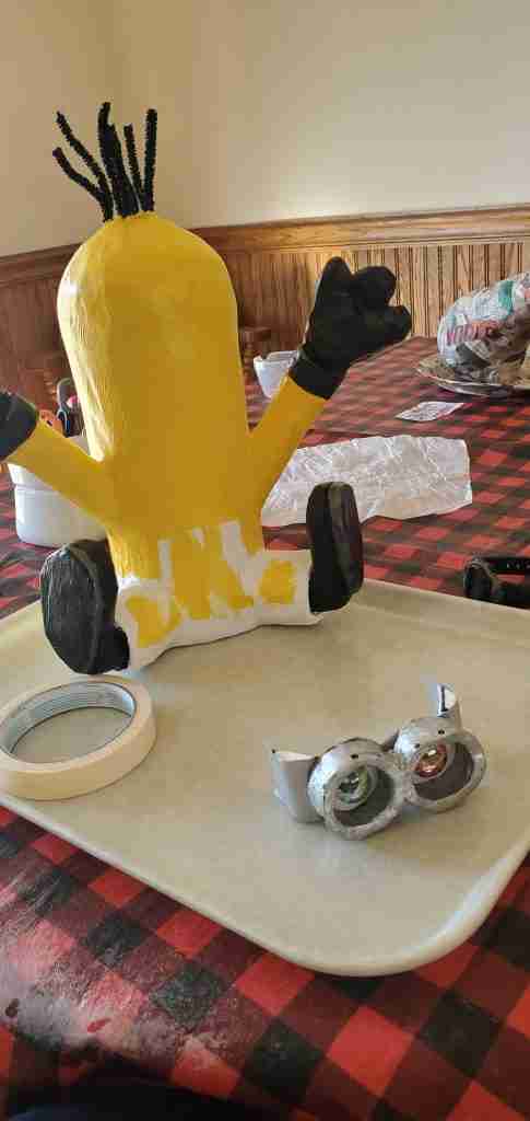 Minion sculpture, in progress.