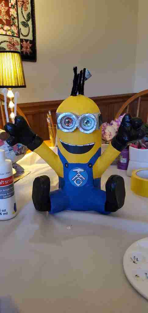 Minion sculpture Made by Dot Stoddard