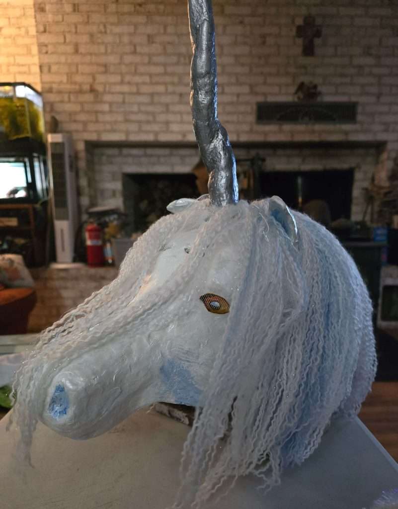 Unicorn mask made by Lori Paige