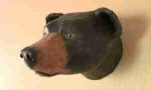Black Bear Barney 3 Black bear pattern for paper mache wall sculpture