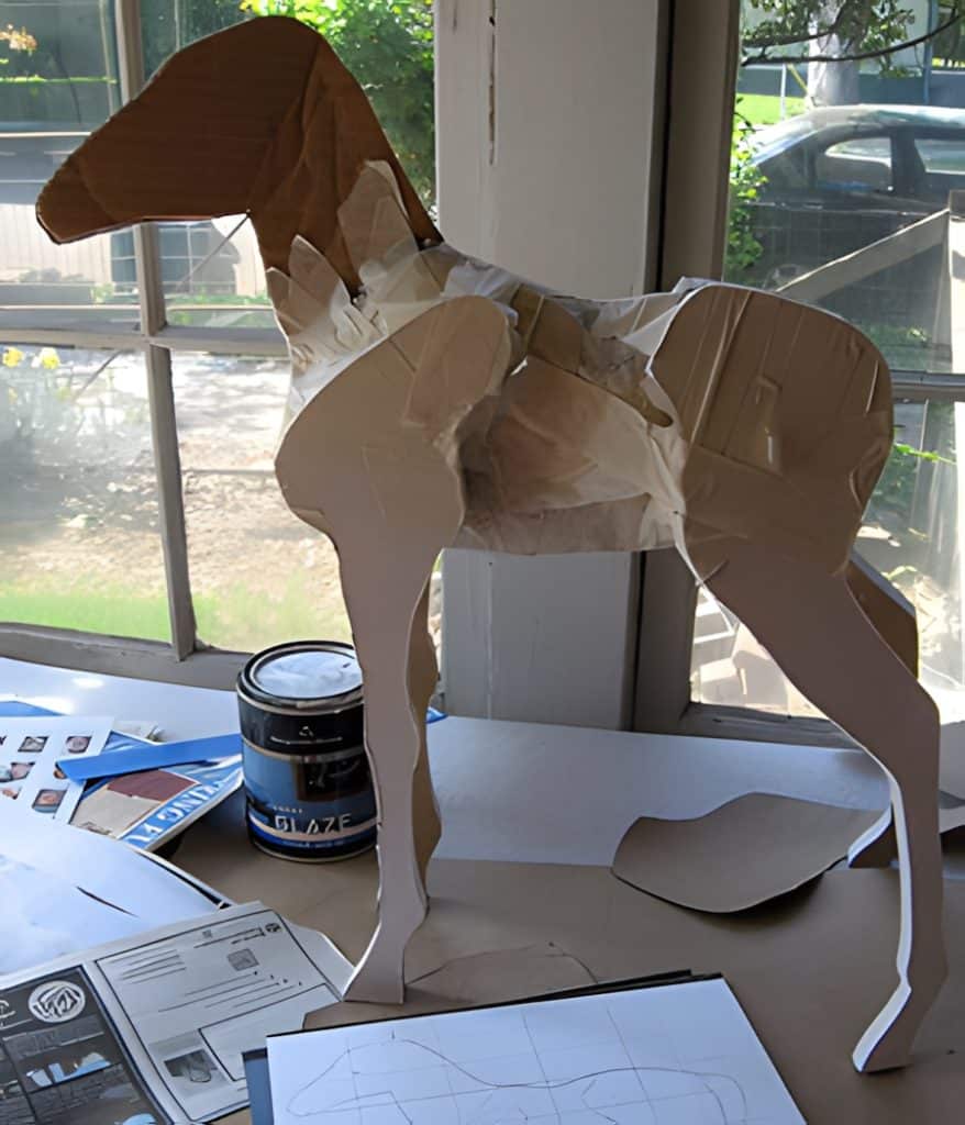 The leg patterns have been added over the body padding