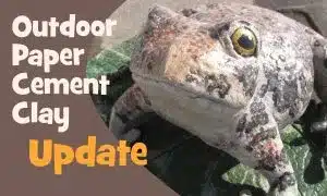 Concrete Paper Mache Swan Planter 4 Paper cement clay toad update