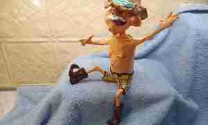 Funny cowboy sculpture