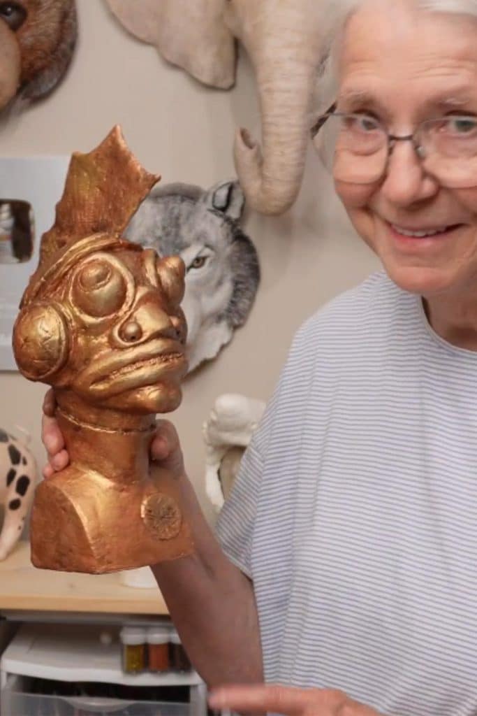 Sanding and Painting Stargazer Man