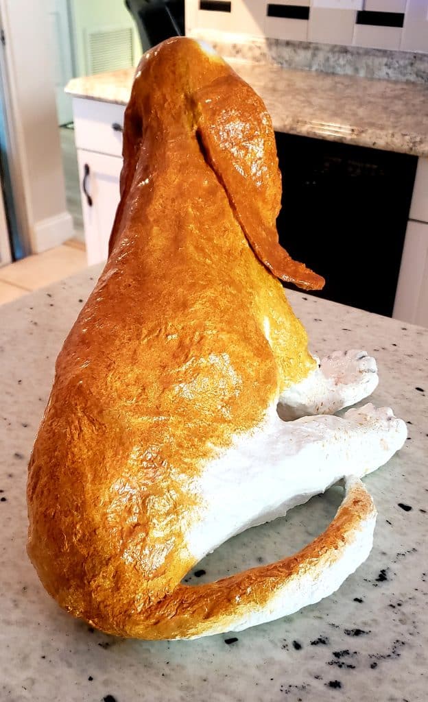 Basset hound sculpture