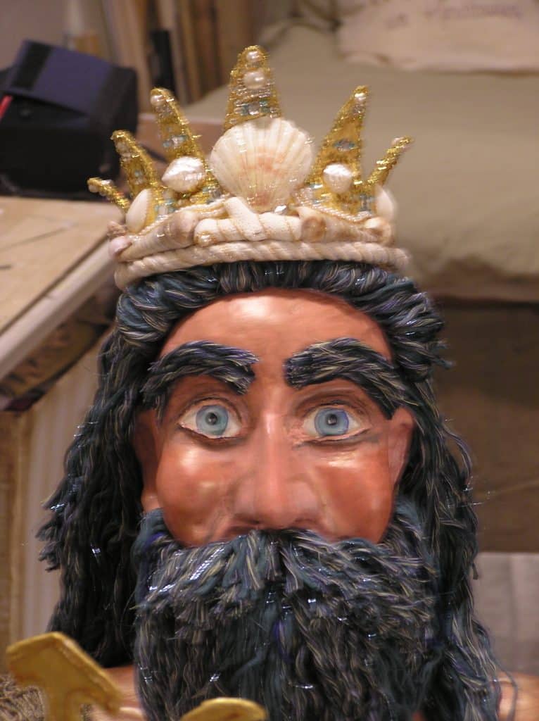 Paper mache Neptune