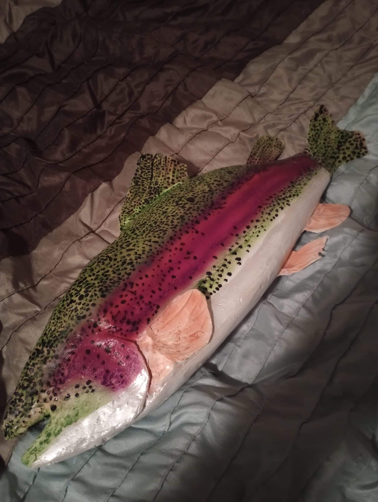 Paper mache fish made by Preston Rose
