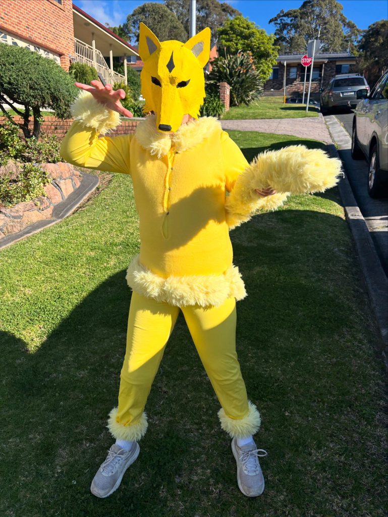 Sunrise the Wolf costume made by Ross & Amanda Stewart