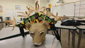 Lion headdress mask Made by Gattis Middle School Students