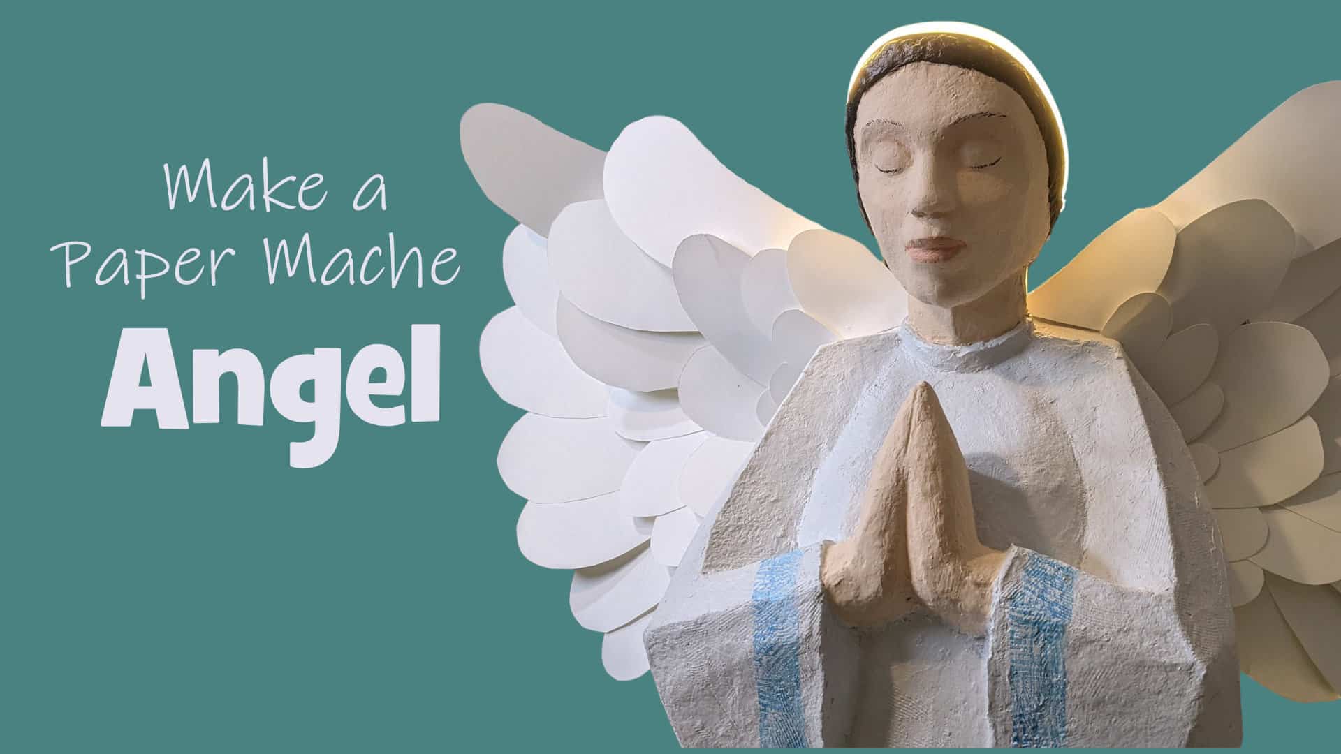 Make a paper mache angel
