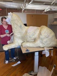 NY Library Lion 1 NY City Lion Made by Britta Melton