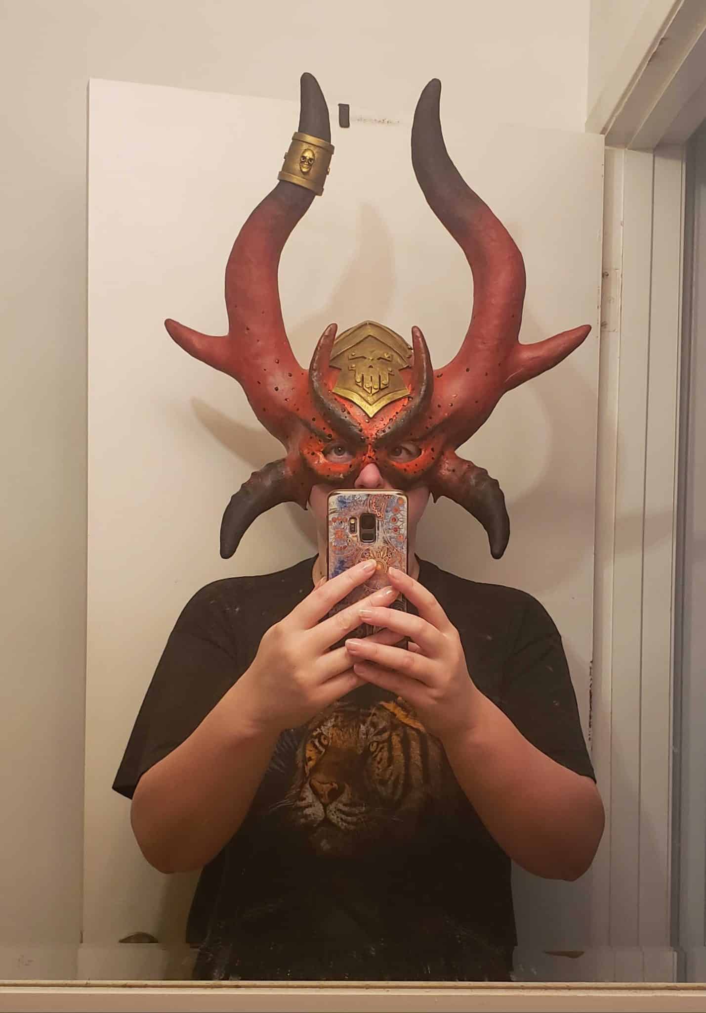 Daemon Herald Helmet Made by Sarah Seymour