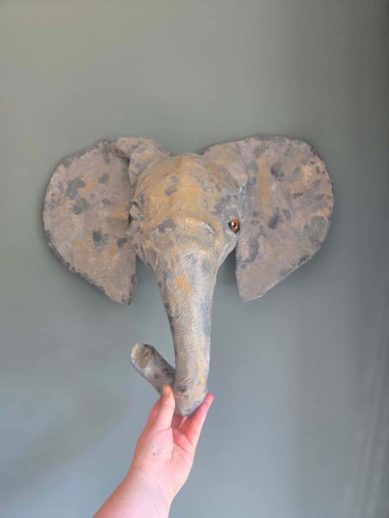Elephant Wall Sculpture Made by Molly Gore
